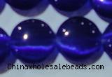 CCT551 15 inches 12mm flat round cats eye beads wholesale