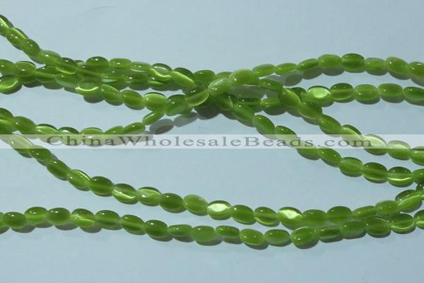 CCT608 15 inches 4*6mm oval cats eye beads wholesale