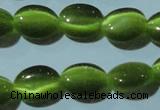 CCT648 15 inches 6*8mm oval cats eye beads wholesale