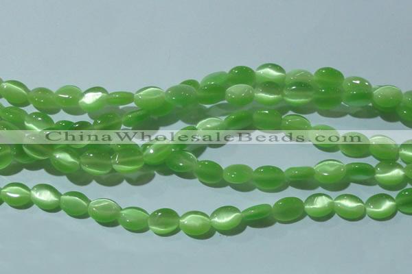 CCT649 15 inches 6*8mm oval cats eye beads wholesale