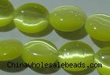 CCT669 15 inches 8*10mm oval cats eye beads wholesale