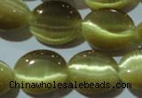 CCT673 15 inches 8*10mm oval cats eye beads wholesale