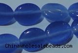 CCT678 15 inches 8*10mm oval cats eye beads wholesale