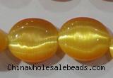 CCT697 15 inches 10*12mm oval cats eye beads wholesale