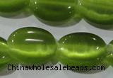 CCT703 15 inches 10*12mm oval cats eye beads wholesale