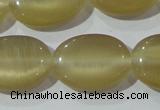 CCT723 15 inches 10*14mm oval cats eye beads wholesale