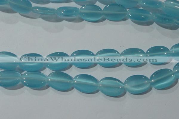 CCT729 15 inches 10*14mm oval cats eye beads wholesale