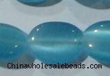 CCT752 15 inches 11*15mm oval cats eye beads wholesale