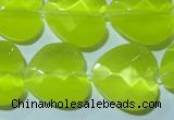 CCT990 15 inches 18*18mm faceted heart cats eye beads wholesale