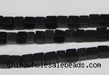 CCU09 15.5 inches 4*4mm cube black agate beads wholesale