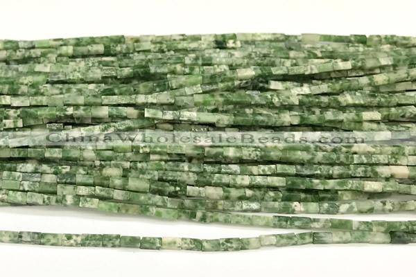 CCU1086 15 inches 2*4mm cuboid jade beads