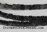 CCU11 15.5 inches 4*4mm cube ruby zoisite beads wholesale