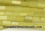 CCU1107 15 inches 2*4mm cuboid olive jade beads