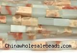 CCU1117 15 inches 2*4mm cuboid imitation sea sediment jasper beads