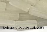 CCU1130 15 inches 4*13mm cuboid white jade beads