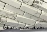 CCU1138 15 inches 4*13mm cuboid white howlite beads