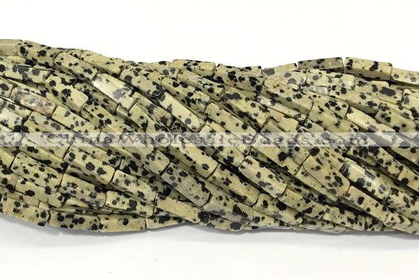 CCU1156 15 inches 4*13mm cuboid dalmatian jasper beads