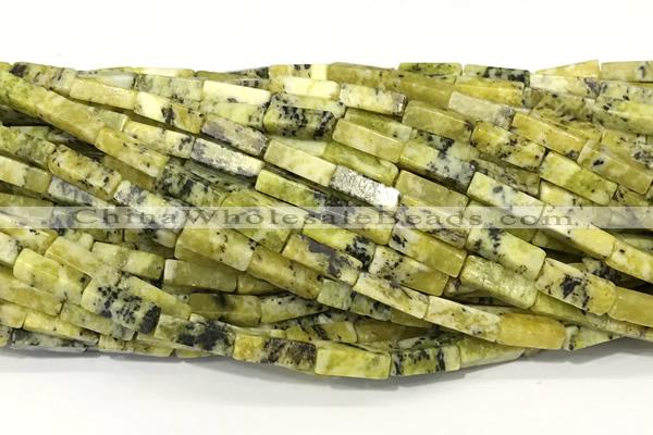 CCU1157 15 inches 4*13mm cuboid jade beads