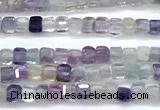 CCU1321 15 inches 2.5mm faceted cube fluorite beads