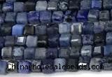 CCU1333 15 inches 2.5mm faceted cube dumortierite beads