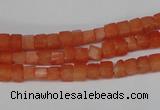 CCU15 15.5 inches 4*4mm cube dyed white jade beads wholesale