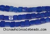 CCU18 15.5 inches 4*4mm cube dyed white jade beads wholesale