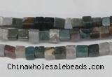 CCU27 15.5 inches 5*5mm cube Indian agate beads wholesale