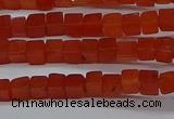 CCU305 15.5 inches 4*4mm cube red agate beads wholesale