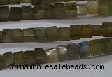 CCU311 15.5 inches 4*4mm cube labradorite beads wholesale