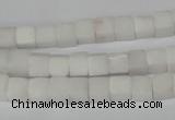 CCU45 15.5 inches 6*6mm cube white stone beads wholesale