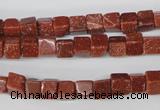 CCU48 15.5 inches 6*6mm cube goldstone beads wholesale