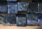 CCU488 15.5 inches 6*6mm cube blue dumortierite beads wholesale