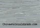 CCU516 15.5 inches 4*13mm cuboid white crystal beads wholesale