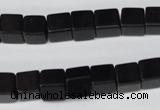 CCU60 15.5 inches 8*8mm cube black agate beads wholesale