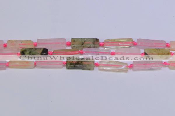 CCU608 15.5 inches 8*20mm - 10*30mm cuboid mixed quartz beads