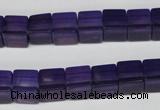 CCU61 15.5 inches 8*8mm cube synthetic amethyst beads wholesale