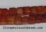 CCU67 15.5 inches 8*8mm cube red agate beads wholesale