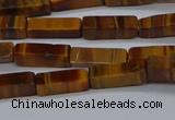 CCU719 15.5 inches 4*13mm cuboid yellow tiger eye beads wholesale