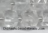 CCU750 15 inches 8*8mm faceted cube white crystal beads