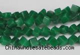 CCU92 15.5 inches 4*4mm cube dyed white jade beads wholesale