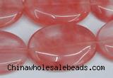 CCY160 15.5 inches 22*33mm oval cherry quartz beads wholesale