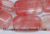 CCY162 15.5 inches 20*30mm rectangle cherry quartz beads wholesale