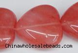 CCY164 15.5 inches 30*30mm heart cherry quartz beads wholesale