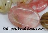 CCY221 15.5 inches 25*35mm oval volcano cherry quartz beads