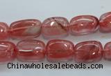 CCY51 15.5 inches 9*15mm nugget cherry quartz beads wholesale