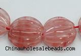 CCY53 15.5 inches 20mm flat round cherry quartz beads wholesale