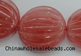CCY54 15.5 inches 30mm flat round cherry quartz beads wholesale