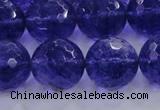 CCY608 15.5 inches 20mm faceted round blue cherry quartz beads