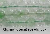 CCY611 15.5 inches 6mm faceted round green cherry quartz beads