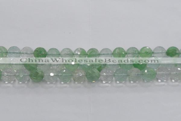 CCY616 15.5 inches 16mm faceted round green cherry quartz beads